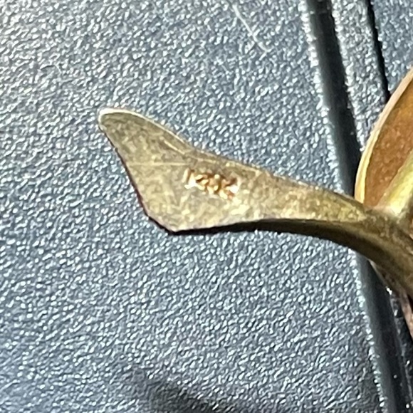 VERY RARE Vintage Paul Voltaire Designed MCM 14K GOLD Brooch - Picture 4 of 8